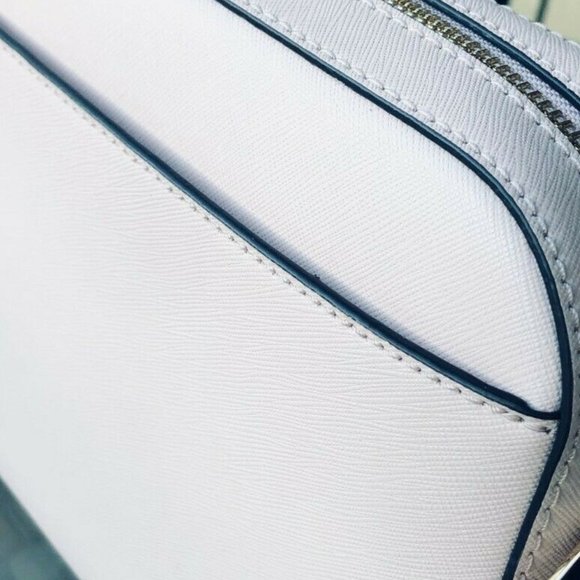 NWT Michael Kors Leather Crossbody Shoulder Bag Pale Blush Cream Chalk MINT - Picture 11 of 11